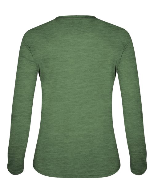 Badger Women's Tri-Blend Long Sleeve T-Shirt 4964 Forest Heather