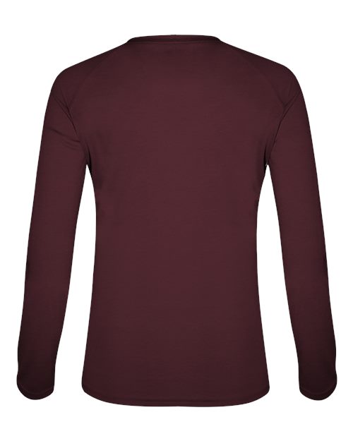 Badger Women's Tri-Blend Long Sleeve T-Shirt 4964 Maroon