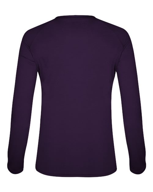 Badger Women's Tri-Blend Long Sleeve T-Shirt 4964 Purple