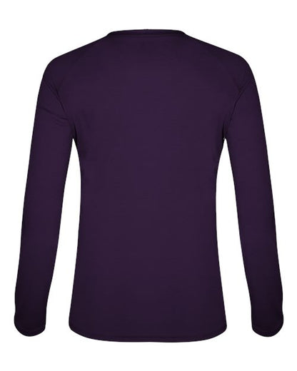Badger Women's Tri-Blend Long Sleeve T-Shirt 4964 Purple