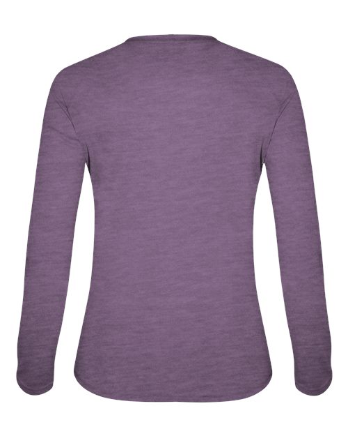 Badger Women's Tri-Blend Long Sleeve T-Shirt 4964 Purple Heather