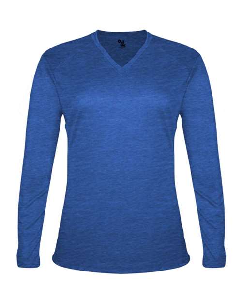 Badger Women's Tri-Blend Long Sleeve T-Shirt 4964 Royal