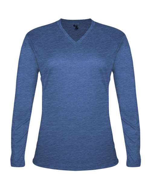 Badger Women's Tri-Blend Long Sleeve T-Shirt 4964 Royal Heather