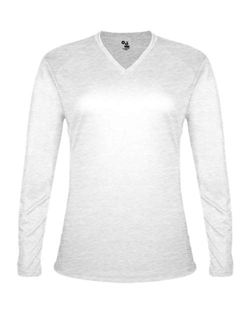 Badger Women's Tri-Blend Long Sleeve T-Shirt 4964 White