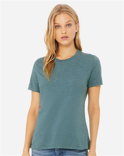 BELLA + CANVAS Women’s Relaxed Fit Heather CVC Tee 6400CVC Heather Deep Teal