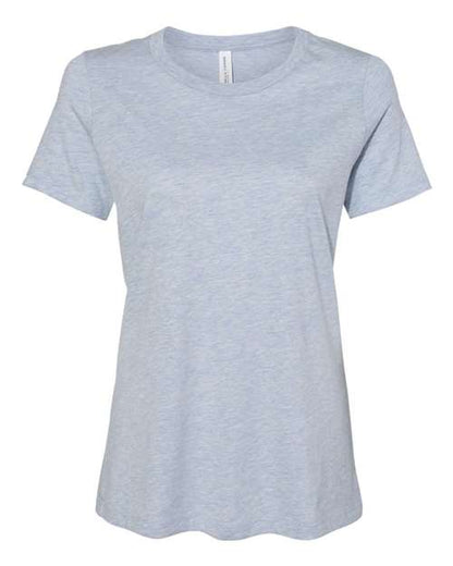 BELLA + CANVAS Women’s Relaxed Fit Heather CVC Tee 6400CVC Custom Embroidered Business Logo
