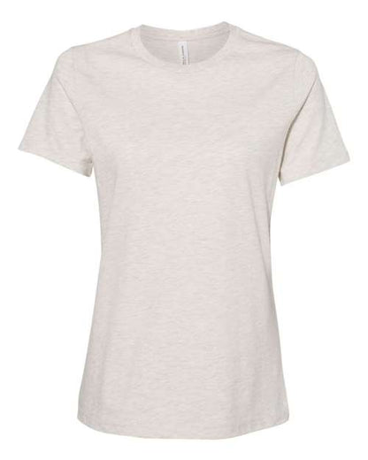 BELLA + CANVAS Women’s Relaxed Fit Heather CVC Tee 6400CVC Custom Embroidered Business Logo