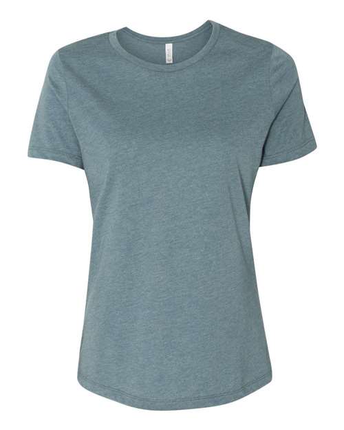 BELLA + CANVAS Women’s Relaxed Fit Heather CVC Tee 6400CVC Custom Embroidered Business Logo