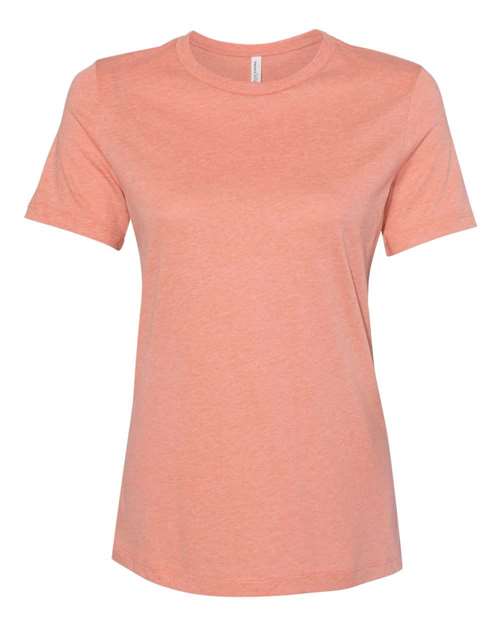BELLA + CANVAS Women’s Relaxed Fit Heather CVC Tee 6400CVC Custom Embroidered Business Logo
