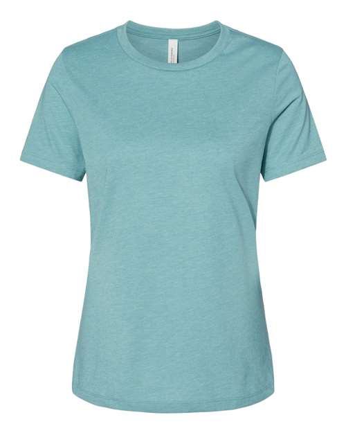 BELLA + CANVAS Women’s Relaxed Fit Heather CVC Tee 6400CVC Custom Embroidered Business Logo