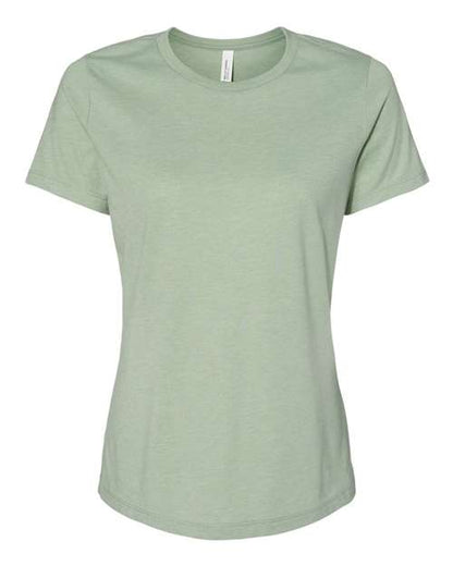BELLA + CANVAS Women’s Relaxed Fit Heather CVC Tee 6400CVC Custom Embroidered Business Logo