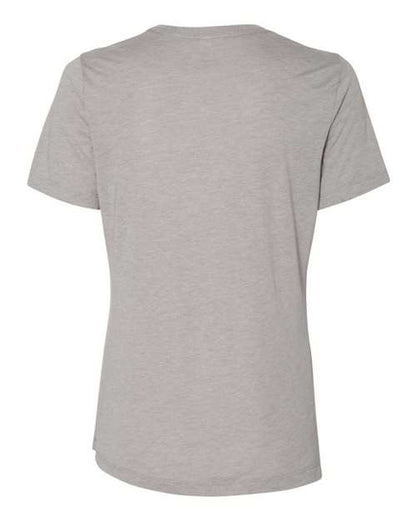BELLA + CANVAS Women's Relaxed Heather CVC V-Neck Tee 6405CVC Custom Embroidered Business Logo