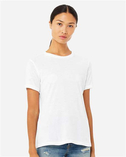 BELLA + CANVAS Women’s Relaxed Fit Triblend Tee 6413 Solid White Triblend