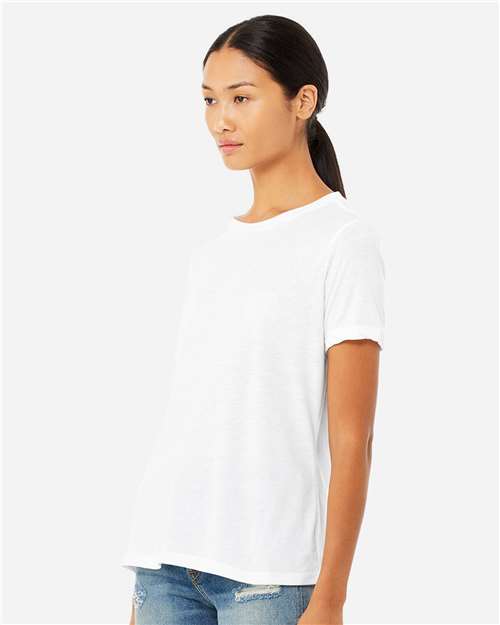 BELLA + CANVAS Women’s Relaxed Fit Triblend Tee 6413 Solid White Triblend