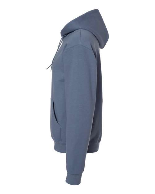JERZEES NuBlend® Hooded Sweatshirt 996MR Denim Custom Embroidered Business Logo