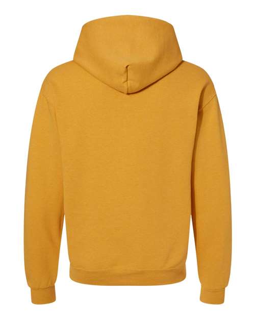 JERZEES NuBlend® Hooded Sweatshirt 996MR Mustard Heather Custom Embroidered Business Logo