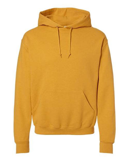 JERZEES NuBlend® Hooded Sweatshirt 996MR Mustard Heather Custom Embroidered Business Logo