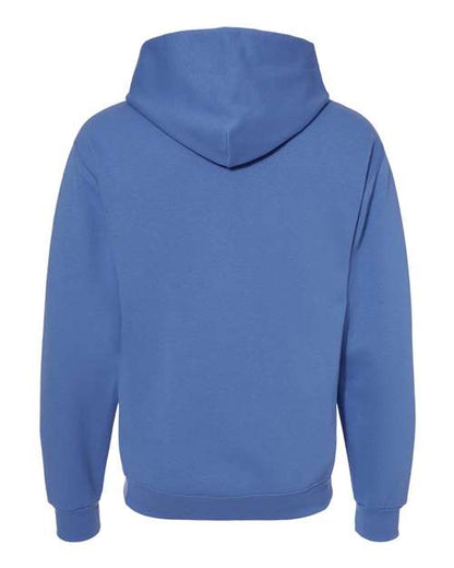 JERZEES NuBlend® Hooded Sweatshirt 996MR Periwinkle Blue Custom Embroidered Business Logo