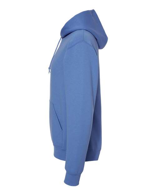 JERZEES NuBlend® Hooded Sweatshirt 996MR Periwinkle Blue Custom Embroidered Business Logo