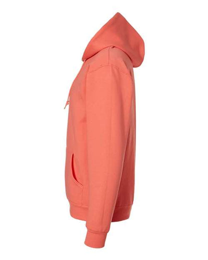 JERZEES NuBlend® Hooded Sweatshirt 996MR Sunset Coral Custom Embroidered Business Logo