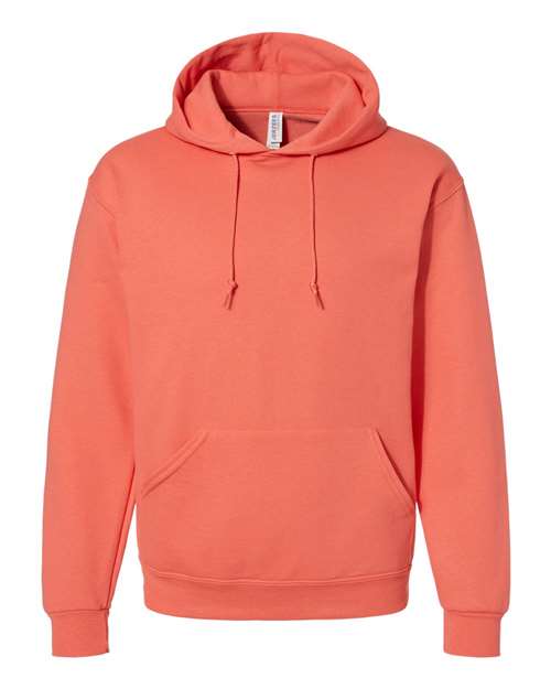 JERZEES NuBlend® Hooded Sweatshirt 996MR Sunset Coral Custom Embroidered Business Logo