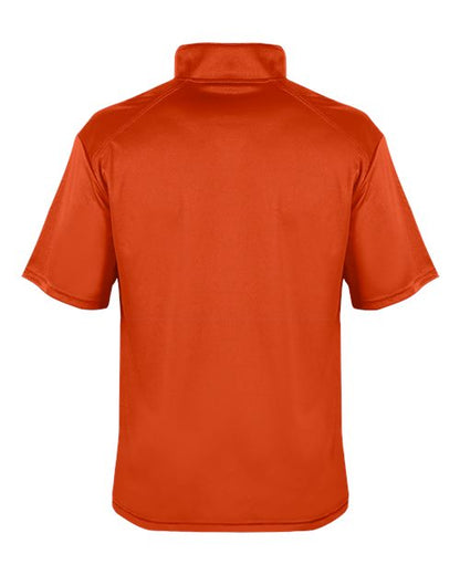 Custom EmbroideredBadger Men's B-Core Short Sleeve Quarter-Zip 4550 Burnt Orange/ Graphite