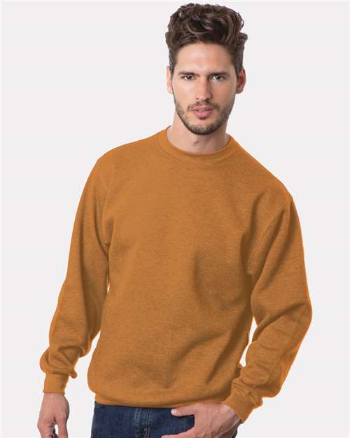 Custom Embroidered  Bayside USA-Made Crewneck Sweatshirt 1102 Caramel Brown