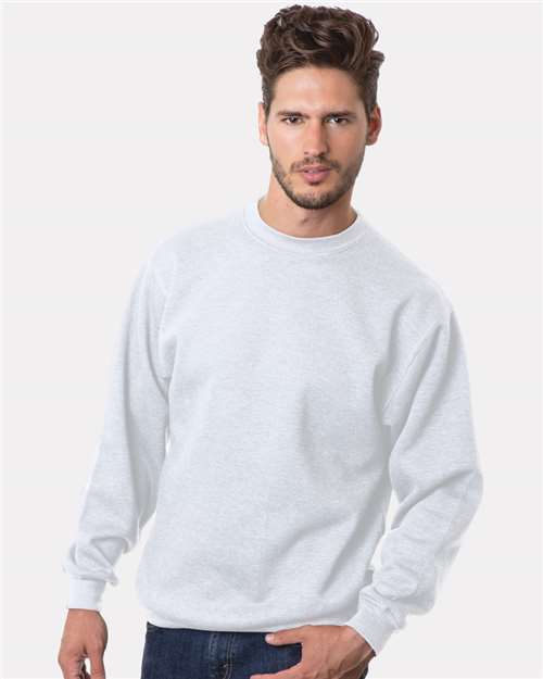 Custom Embroidered  Bayside USA-Made Crewneck Sweatshirt 1102 White