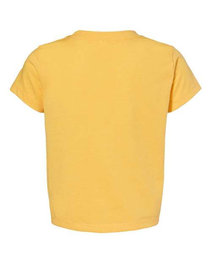BELLA + CANVAS Toddler Jersey Tee 3001T Heather Yellow Gold Custom Embroidered Business Logo