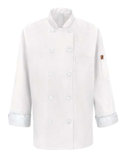 Chef Designs Women's Mimix™ Chef Coat with OilBlok 041X Custom Embroidered Business Logo