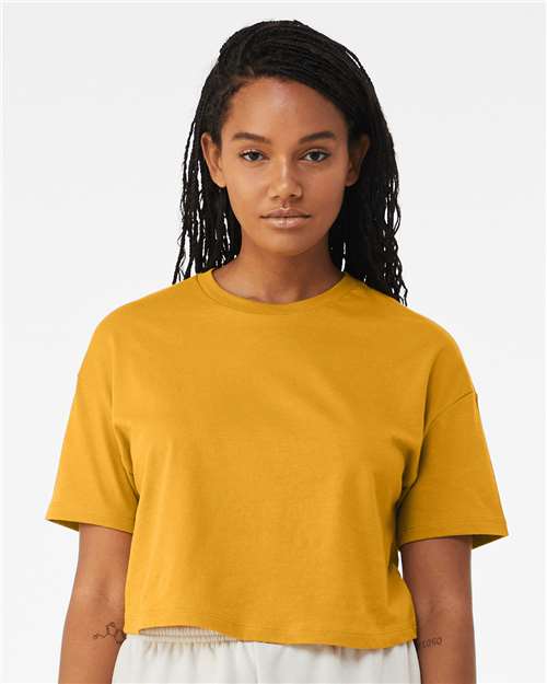 Custom Embroidered  BELLA + CANVAS Women's Jersey Crop Tee 6482  