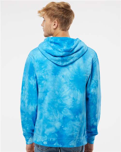 Independent Trading Co. Midweight Tie-Dyed Hooded Sweatshirt PRM4500TD Custom Embroidered Business Logo