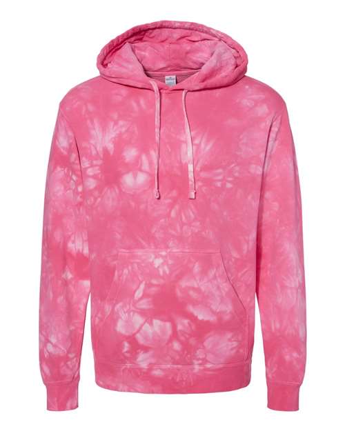 Independent Trading Co. Midweight Tie-Dyed Hooded Sweatshirt PRM4500TD Custom Embroidered Business Logo