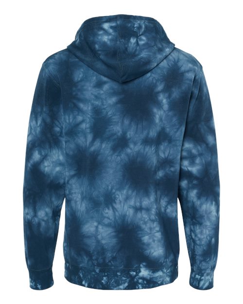 Independent Trading Co. Midweight Tie-Dyed Hooded Sweatshirt PRM4500TD Custom Embroidered Business Logo