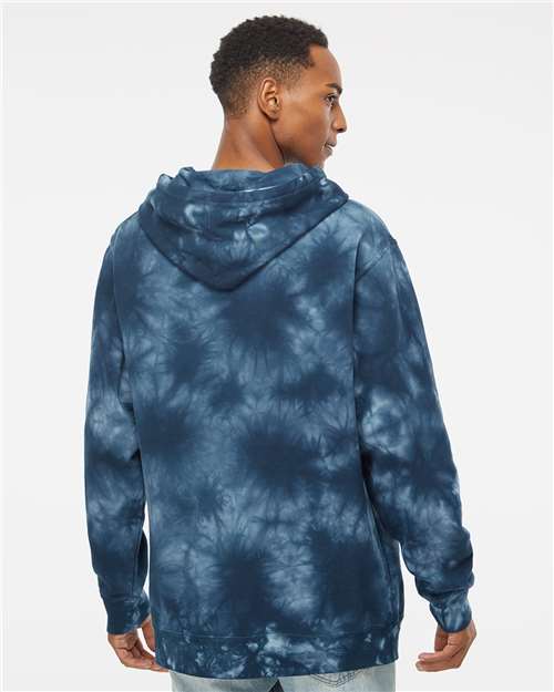 Independent Trading Co. Midweight Tie-Dyed Hooded Sweatshirt PRM4500TD Custom Embroidered Business Logo