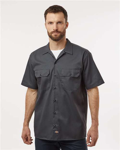 Custom Embroidered  Dickies Short Sleeve Work Shirt - Tall Sizes 2574T  
