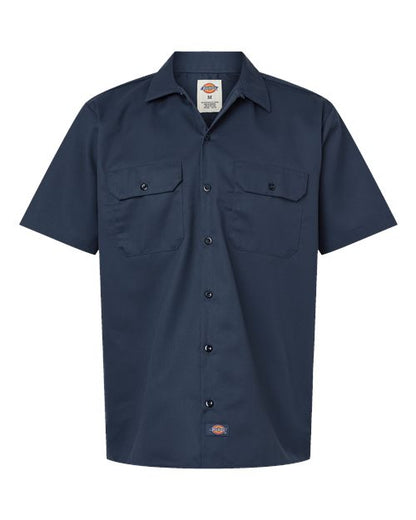 Dickies Short Sleeve Work Shirt - Tall Sizes 2574T Custom Embroidered Business Logo