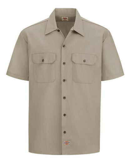 Dickies Short Sleeve Work Shirt - Tall Sizes 2574T Custom Embroidered Business Logo