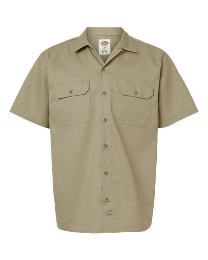 Dickies Short Sleeve Work Shirt - Tall Sizes 2574T Custom Embroidered Business Logo