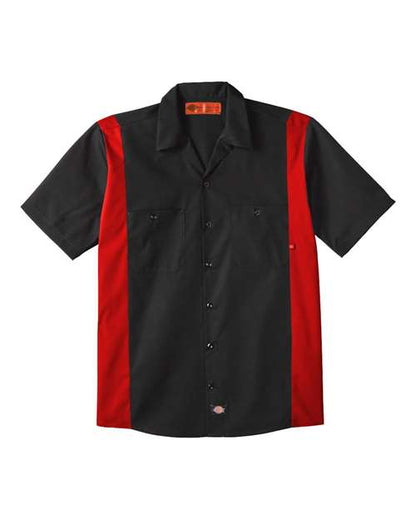 Dickies Industrial Colorblocked Short Sleeve Shirt LS524 Custom Embroidered Business Logo