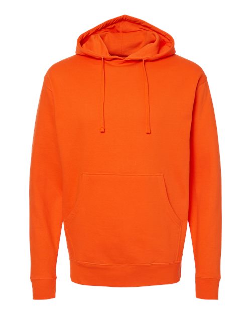 Independent Trading Co. Midweight Hooded Sweatshirt SS4500 Orange Custom Embroidered Business Logo