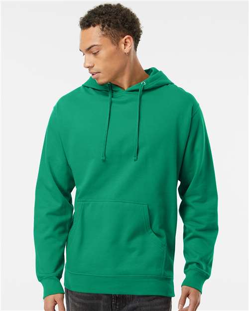 Custom Embroidered  Independent Trading Co. Midweight Hooded Sweatshirt SS4500 Kelly Green