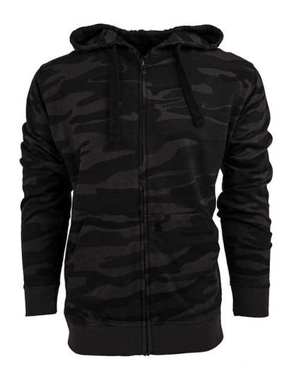 Burnside Camo Full-Zip Hooded Sweatshirt 8615