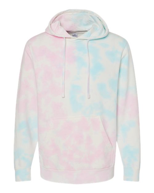 Independent Trading Co. Midweight Tie-Dyed Hooded Sweatshirt PRM4500TD Custom Embroidered Business Logo