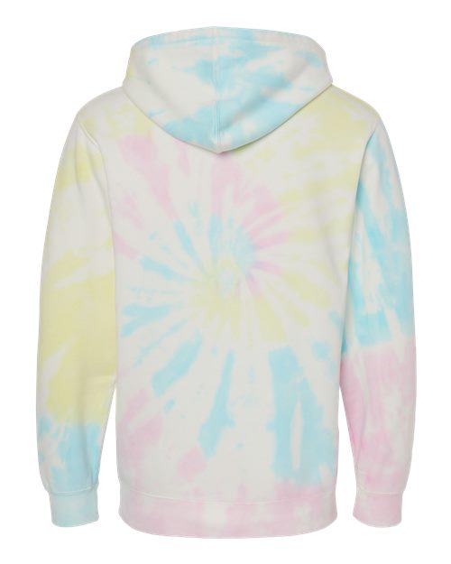 Independent Trading Co. Midweight Tie-Dyed Hooded Sweatshirt PRM4500TD Custom Embroidered Business Logo