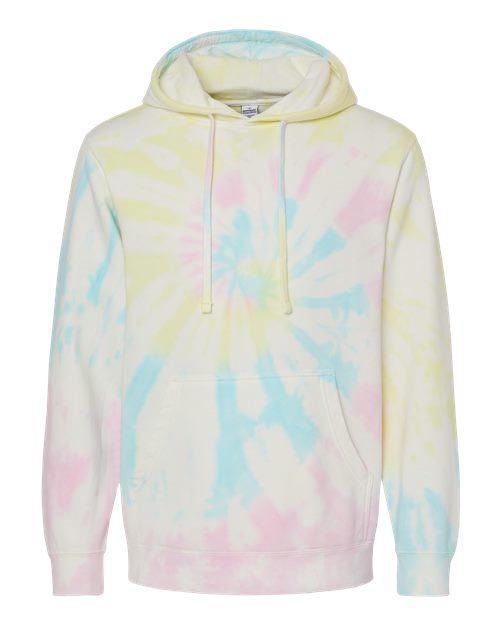 Independent Trading Co. Midweight Tie-Dyed Hooded Sweatshirt PRM4500TD Custom Embroidered Business Logo