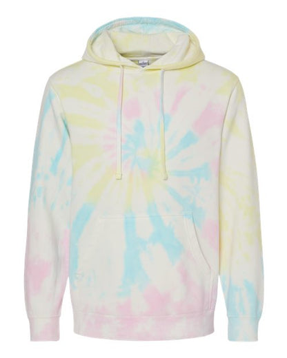 Independent Trading Co. Midweight Tie-Dyed Hooded Sweatshirt PRM4500TD Custom Embroidered Business Logo