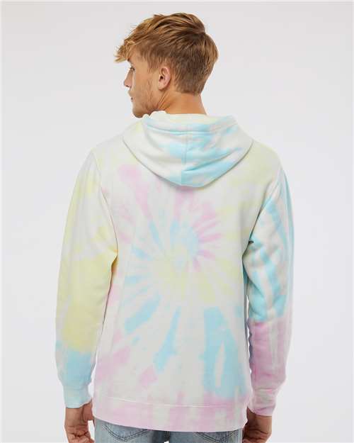 Independent Trading Co. Midweight Tie-Dyed Hooded Sweatshirt PRM4500TD Custom Embroidered Business Logo