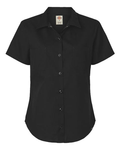 Dickies Women's Short Sleeve Industrial Work Shirt 5350 Custom Embroidered Business Logo