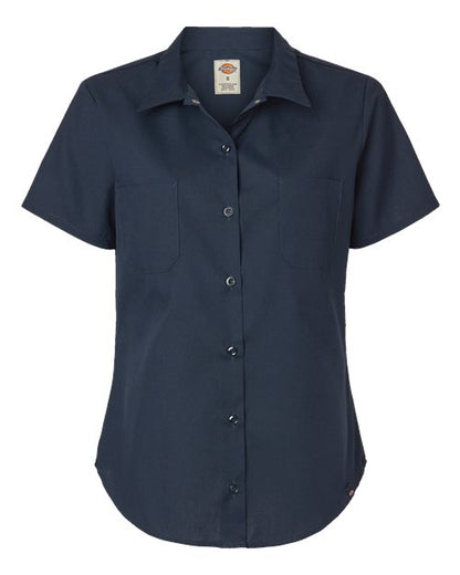 Dickies Women's Short Sleeve Industrial Work Shirt 5350 Custom Embroidered Business Logo